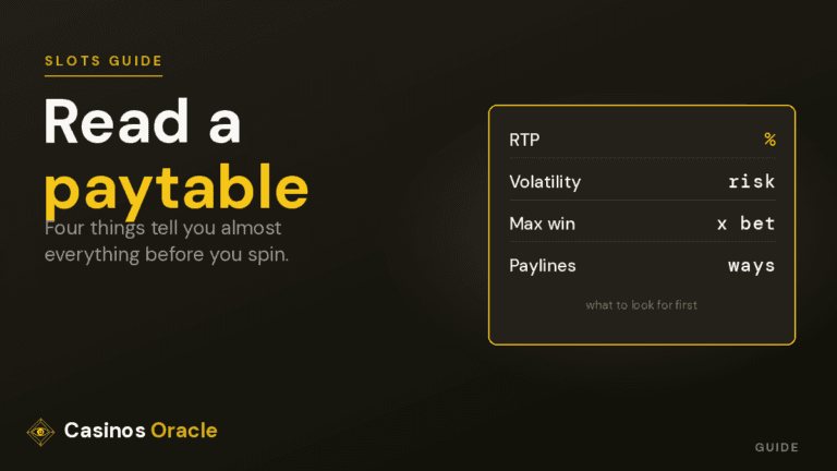 How to read a slots paytable